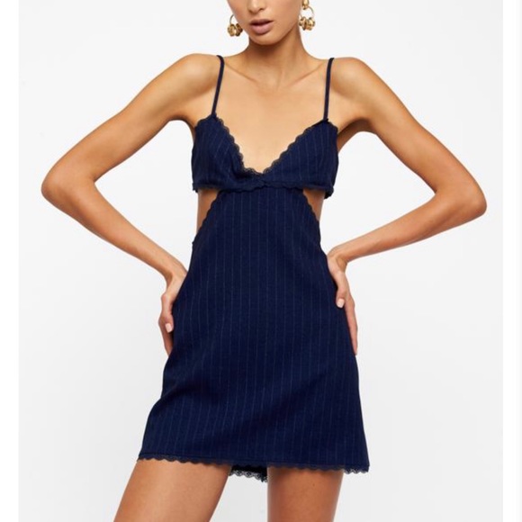 Midnight Pinstripe Dress - Picture 2 of 2